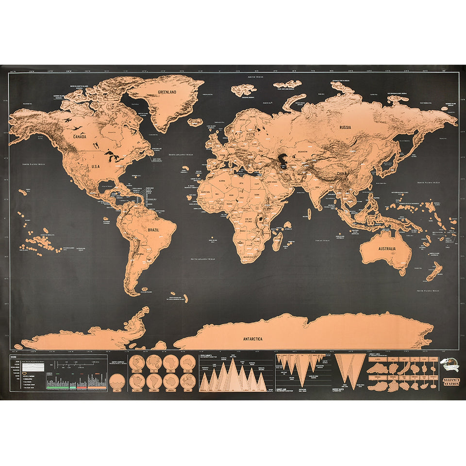 Scratchable World Map