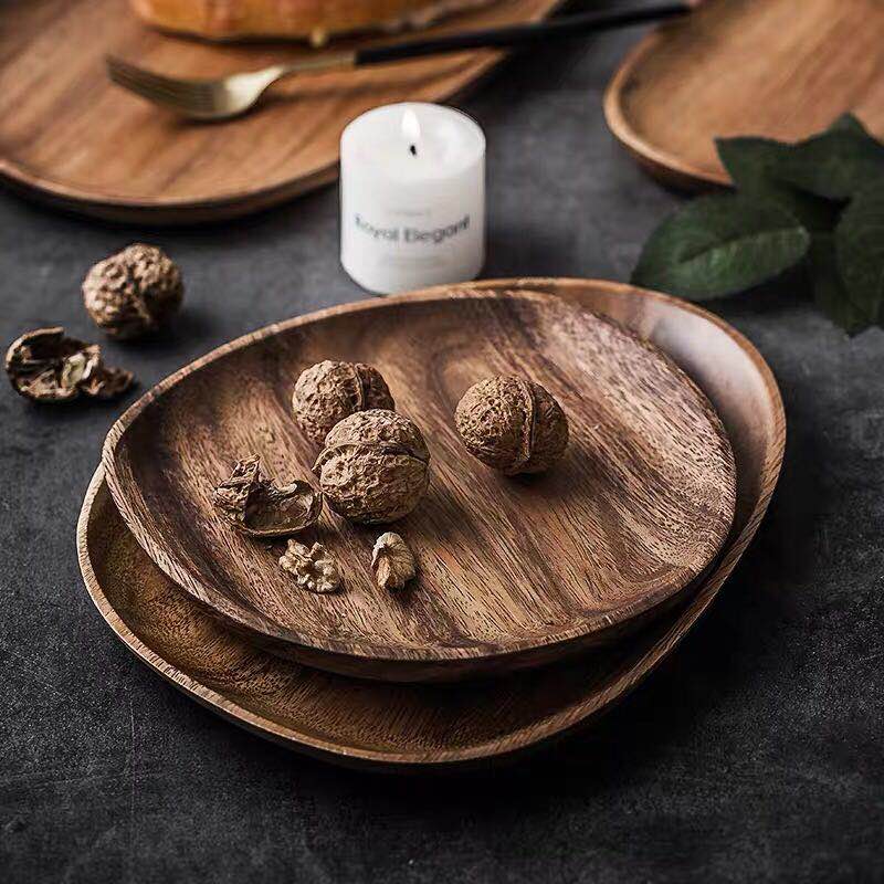 Vintage Wooden Tableware Set